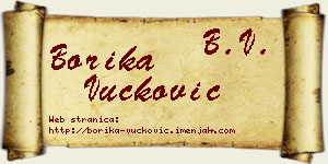 Borika Vučković vizit kartica